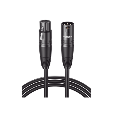 Imagen de Cable para Micrófono XLR Tipo Canon Macho a Hembra | 5 Metros Plug & Play | Anti interferencias | Triple Blindaje | Alta Calidad | Color Negro