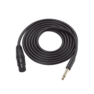 Imagen de Cable para Micrófono Plug 6.35 mm (1/4 Inch) Macho a XLR Canon Hembra / Núcleo de Cobre / 5 Metros / Alta Calidad / Color Negro