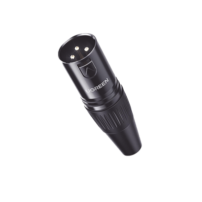 Imagen de Conector de Audio XLR Tipo Canon Macho / PVC / ABS / Aleación Zinc / Anti Oxidante / Anti Caida / Sin aflojarse / Apertura Ajustable de 6.0 a 7.0 mm / Soldable