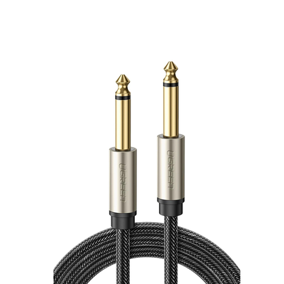Imagen de Cable de Audio Mono 6.35mm (1/4") Macho a 6.35mm (1/4")   Macho / 5 Metros / Núcleo de Cobre / Blindaje Interno / Nylon Trenzado / Color Negro