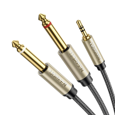 Imagen de Cable de Audio Premium de 3.5 mm a 6.35mm / Blindaje Interior Múltiple / Transferencia de Audio sin Pérdidas / 5 Metros / Caja de Aleación de Zinc / Amplia Compatibilidad.