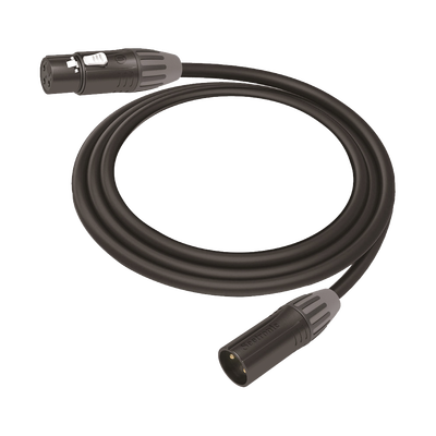 Imagen de Cable XLR | 3 polos | Conector Hembra-Macho | Serie M | Carcasa Negra | Contactos Dorados | Ideal para Microfonía | Longitud 5m