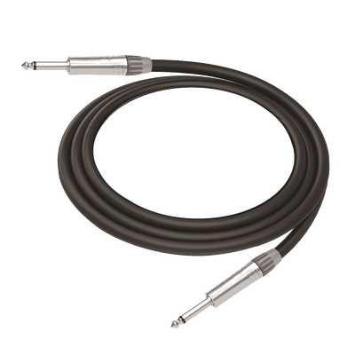 Imagen de Cable de Audio | Plug 1/4 in a Plug 1/4 in Mono | Carcasa Cromada | Conectores Seetronic | Ideal para Instrumentos | Longitud 3m