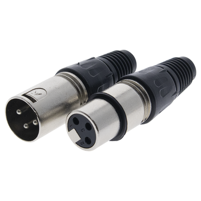 Imagen de Kit Conector XLR Hembra + XLR Macho | Ideal para Conexiones de Micrófonos, Mezcladoras | Equipo de Audio Profesional