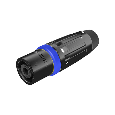 Imagen de Speakon Conector de cable macho de 4 polos, carcasa negra, cable AWG10,  30A