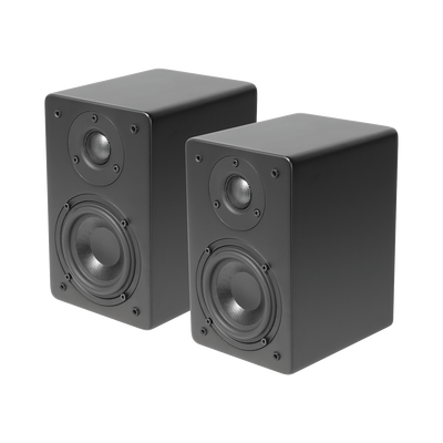 Imagen de PAR de Altavoces de Estantería | Woofer  de 4& | Tweeter de 1 | Acabado negro mate | 40 watts | 8ohms