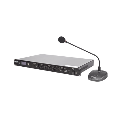 Imagen de KIT de Amplificador de 120W Modelo SF120DTB | más Micrófono de Escritorio Modelo SF621A