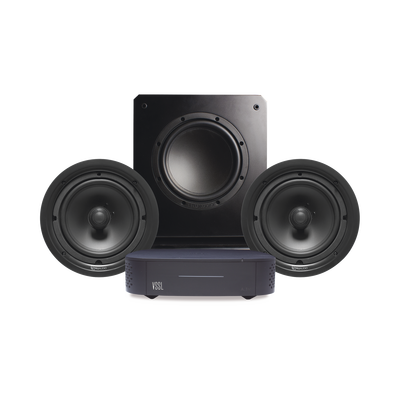 Imagen de KIT Amplificador VSSL  A1X | 2 Bocinas de Techo TruAudio PP8 |  Subwoofer SS10