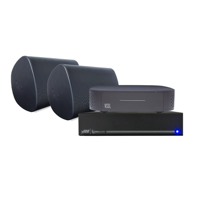 Imagen de KIT Amplificador VSSL A1X | 2 Bocinas para Montaje Superficial de 6in de TruAudio Modelo OP6BK | Color Negro IP66