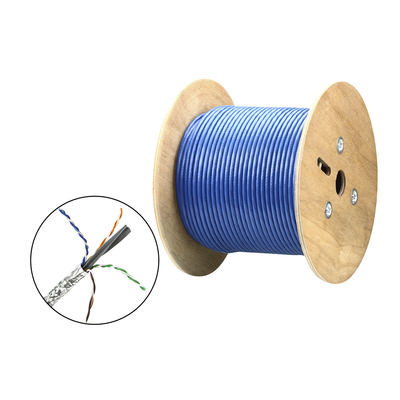 Imagen de Cable SF/UTP | 4 pares 23 AWG | Cumple con los requisitos de la HDBaseT Alliance | Protección EMI | Transmisión de datos 4K | Color Azul | 305m