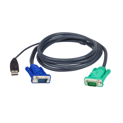Imagen de Cable KVM | USB con SPHD | 3 en 1 | De 3 m