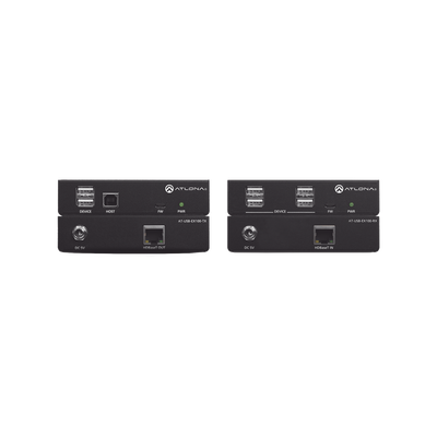 Imagen de Kit extensor de señal USB 2.0 de alta velocidad / hasta 100 metros / donde los componentes USB(Laptops, cámaras, micrófonos y parlantes) están ubicados en diferentes áreas de la sala.