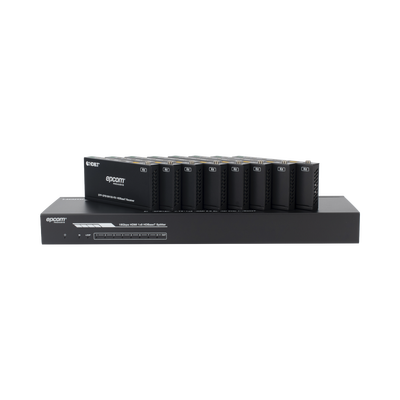 Imagen de Splitter mas Extensor de Video | 1x8 | ProAV | HDBaseT™ | 120m en 4K@60Hz | 150m en 1080p@60Hz | Cat6/6a/7 | Gestión Avanzada EDID | Control IR y RS232 | PoC | Salida de Audio