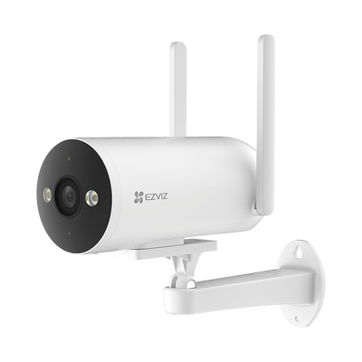 Imagen de Cámara Bala / 4G / Resolución 3 Megapixel (2K) / Visión Nocturna en Color / AI Detección de Humanos y Vehículos / Defensa Activa con Sirena y Luz Estroboscópica / IP67