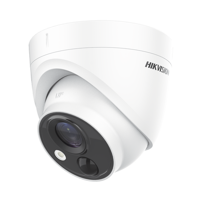 Imagen de Turret FLASH TURBOHD (LED Blancos Intermitentes) / PIR (EVITA Falsas Alarmas) / 2 Megapixel (1080p) / 20 mts IR EXIR / Lente 2.8 mm / IP67 / Salida de Alarma