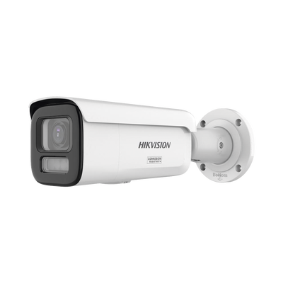 Imagen de [Dual Light + ColorVu 3.0 + HikAI] Bala IP 6 Megapixel / Lente Mot. 2.8 a 12 mm / 60 mts IR + Luz Blanca / Exterior IP67 / WDR 130 dB / ACUSENSE 3.0 / Metal / NEMA 4X / ACUSEARCH