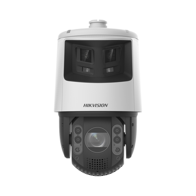 Imagen de [TandemVu] PTZ IP 4 Megapixel con Cámara Panoramica 6 Megapixel / 32X Zoom / 200 mts IR / 30 mts Luz Blanca / ACUSENSE / IP66 / Alerta Audible y Luz Estroboscopica / Autoseguimiento / Hi-PoE / Alarmas I/O / Ultra Baja Iluminación / Micro SD