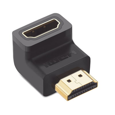 Imagen de Adaptador HDMI de 90 Grados Macho a Hembra / Hacia Abajo / HDMI 2.0  4K@60Hz / Proporciona Flexibilidad Sin Doblar los Cables HDMI